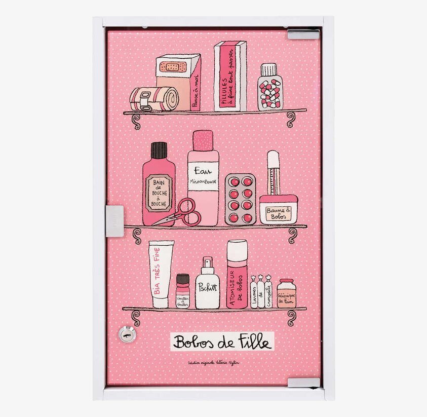 Plåtskåp Medicinskåp Rosa från Derriére la porte, rosa