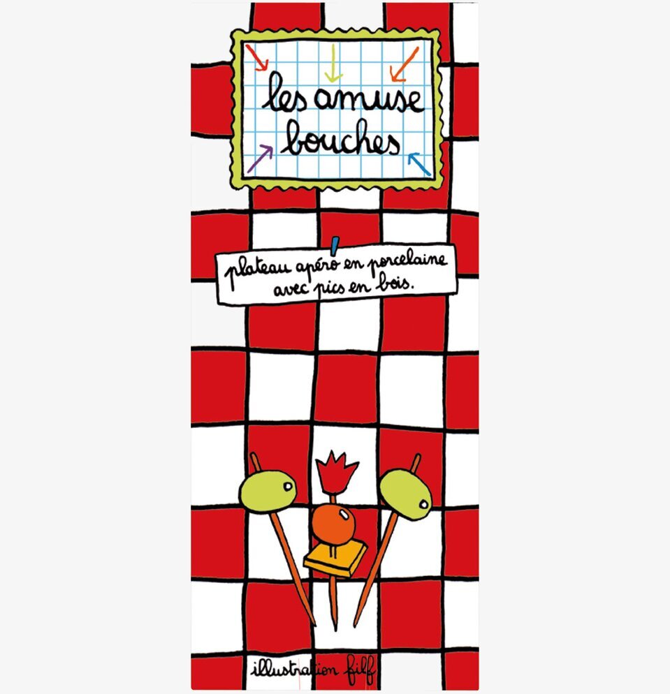 Snackfat Köksruta från Derriére la porte med rutmönster