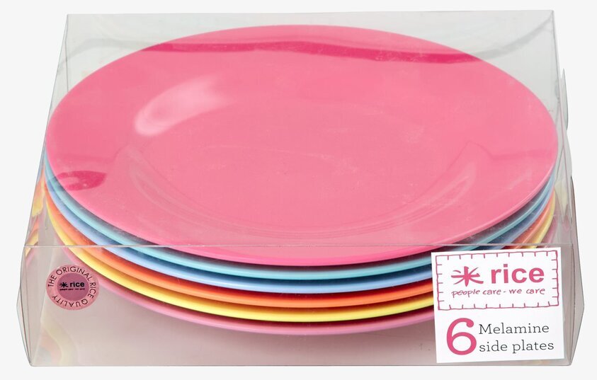 Tallrikar 6-Pack - Go For The Fun från Rice i färgglad melamin
