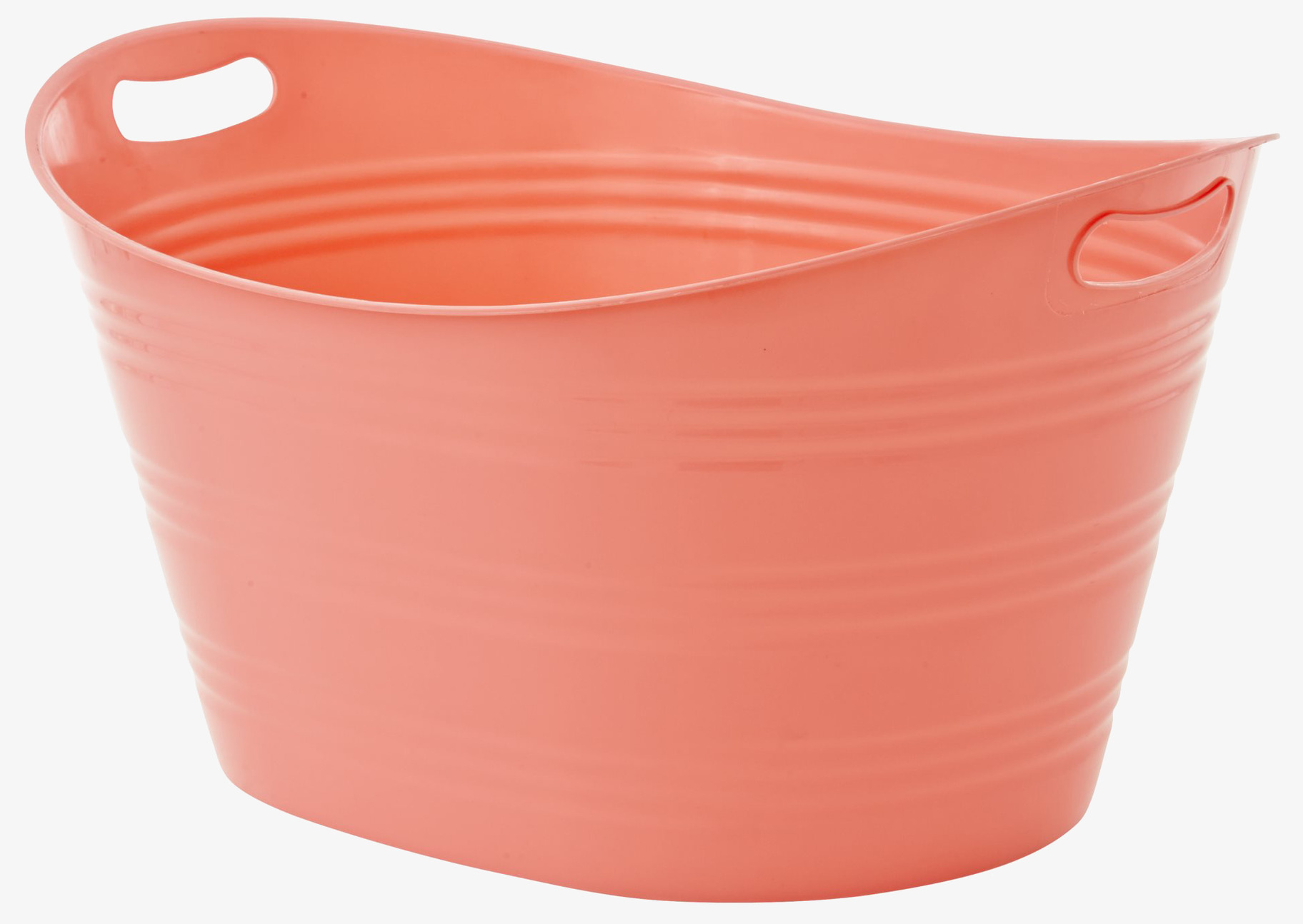 Plastbalja Large Korall från Rice med handtag och ränder