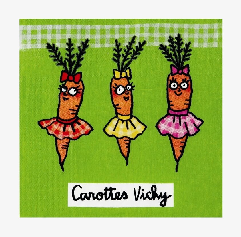 Servetter Ballerina från Derriére la porte med morötter