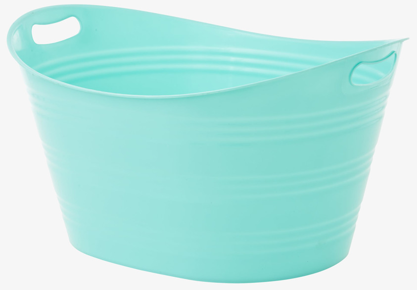 Plastbalja Large Turkos från Rice med dubbla handtag