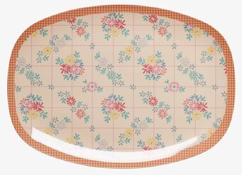 Tallrik Embroidered Print från Rice med färgglatt mönster