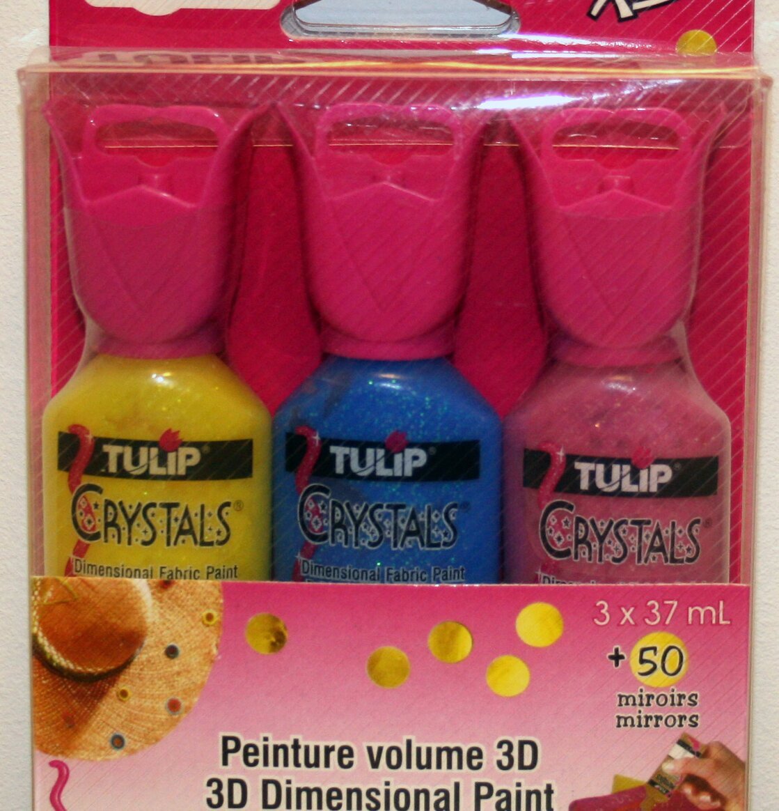 Tulip set 3D Crystals 3x37ml + paljetter från Tulip
