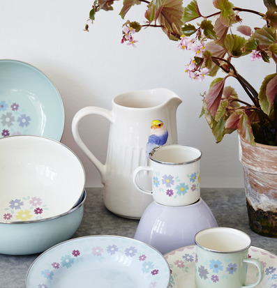 Lunchtallrik Pastel Green Flower Print Edit från Rice