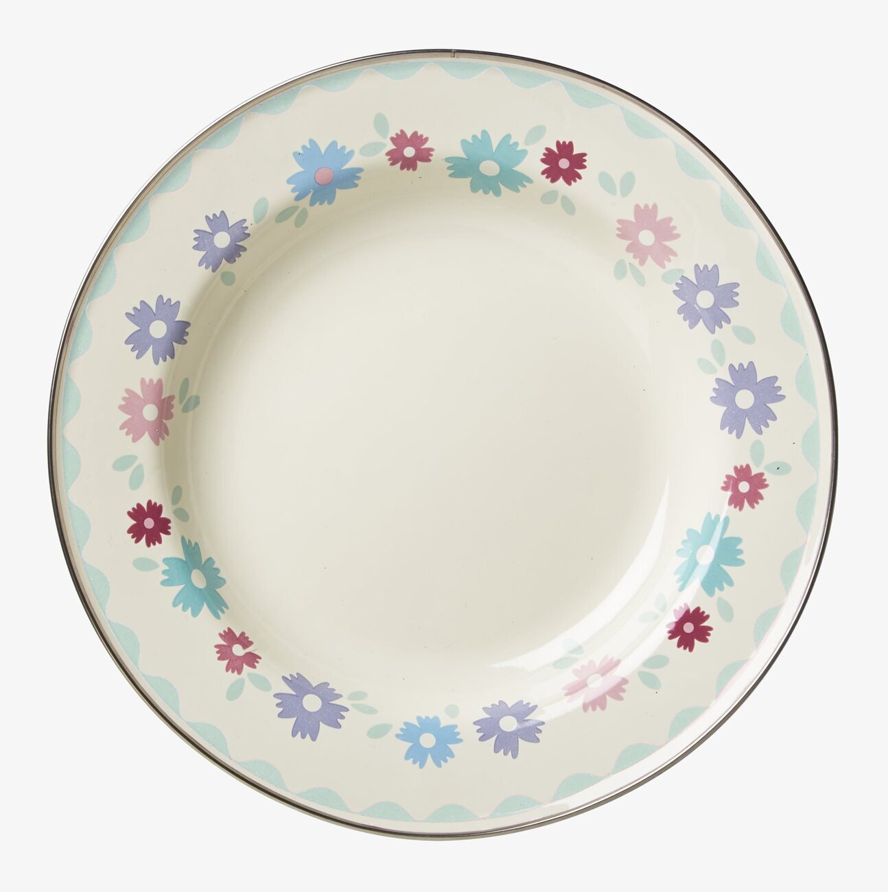 Lunchtallrik Cream Flower Print från Rice med blommönster