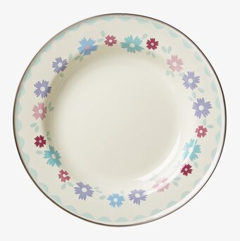 Lunchtallrik Cream Flower Print från Rice med blommönster