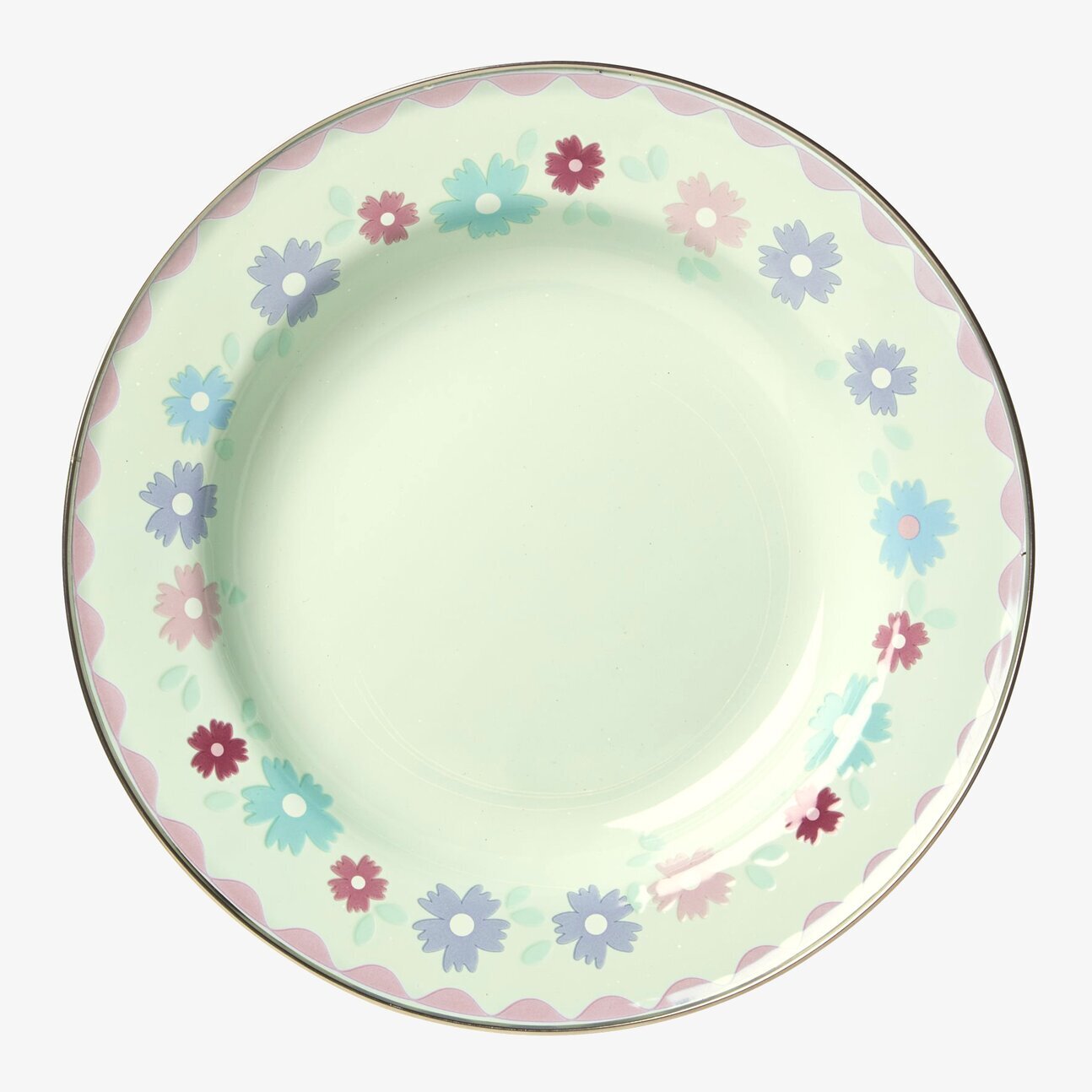 Lunchtallrik Pastel Green Flower Print Edit från Rice