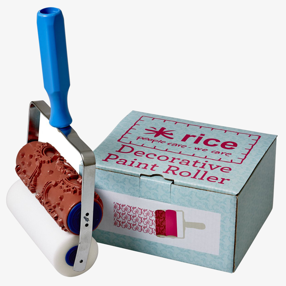 Färgroller Ornament från Rice med dekorativa mönster