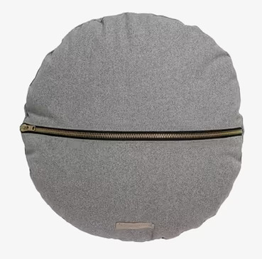 Kudde Home Ø45 cm från Bloomingville, rund och grå