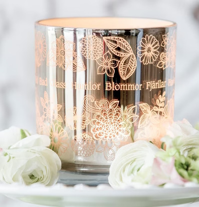 Sommar - Majas Cottage ljuslykta med somriga mönster