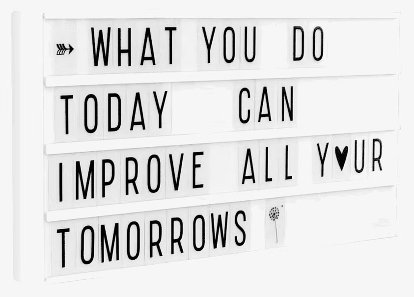 Lightbox Vit XL från A Little Lovely Company med citat