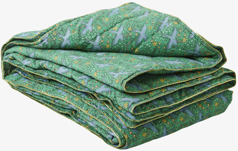 Cotton Quilt Swallows från Rice med svalor och blommor