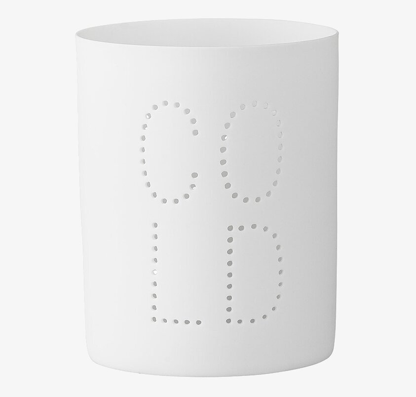 Ljuslykta Cold från Bloomingville i matt vit metall