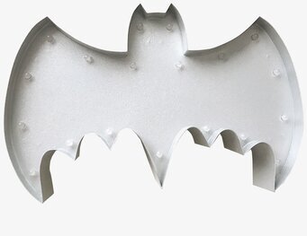 Bat LED-Lampa Grå från Familyroom med fladdermusdesign