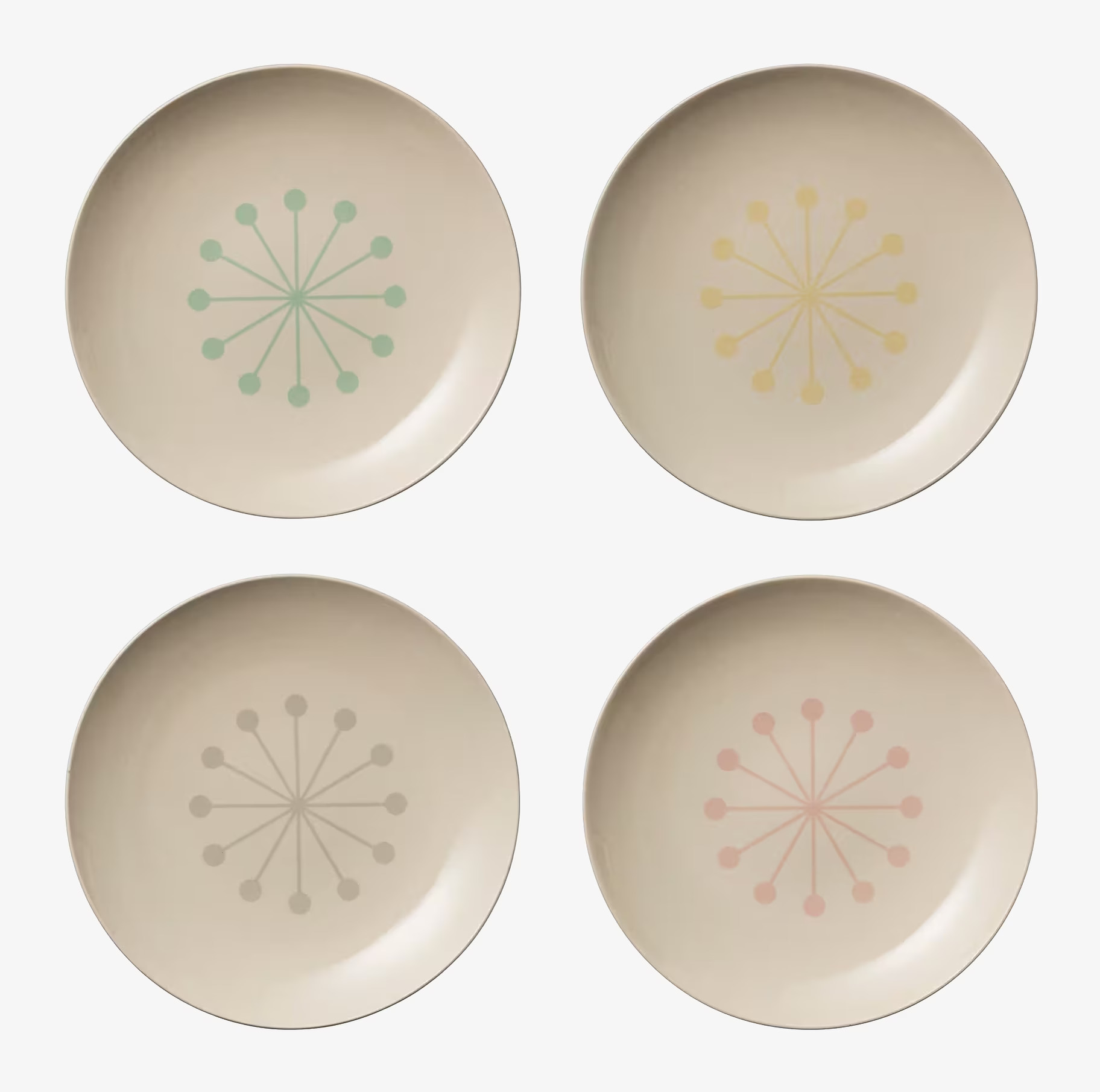 Alberte Tallrikar 4-Pack från Bloomingville med blommönster