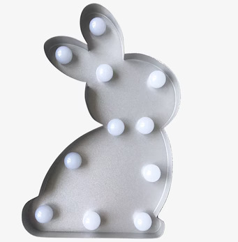 Kanin LED-Lampa Grå från Familyroom i barnrumsmiljö