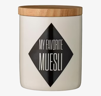 Porslinsburk Med Lock Muesli från Bloomingville i kök
