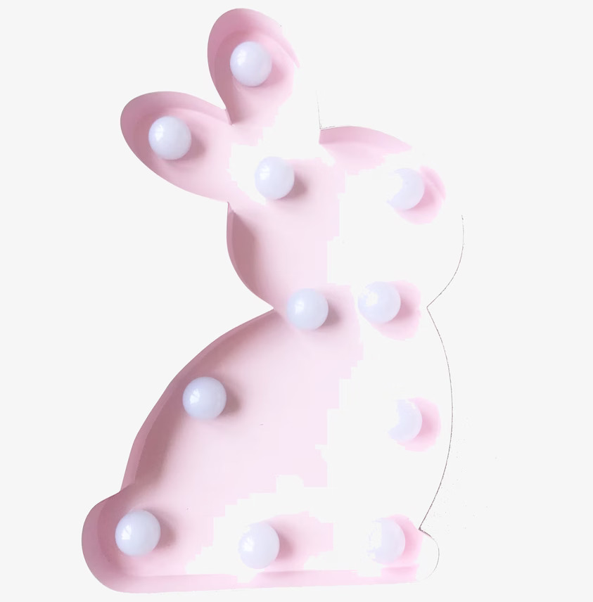 Kanin LED-Lampa Rosa från Familyroom mot vit bakgrund