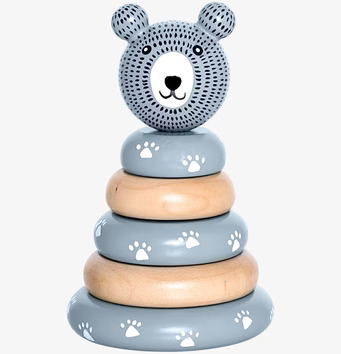 Stapelbar Leksak Nalle från Bloomingville i konisk form