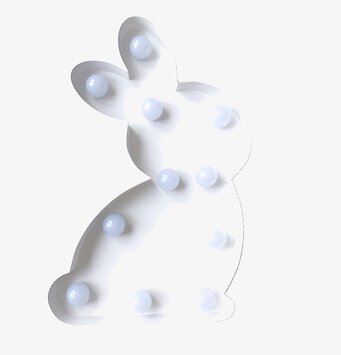 Kanin LED-Lampa Vit från Familyroom med mjukt vitt ljus