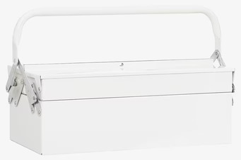 Verktygslåda White från House Doctor i vit metall