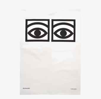 Kökshandduk Ögon Cacao Vit från Olle Eksell med svarta ögon