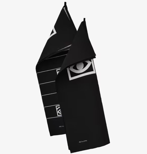 Kökshandduk Ögon Cacao Svart från Olle Eksell, hängande