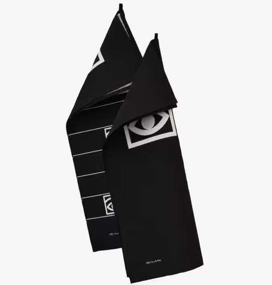 Kökshandduk Ögon Cacao Svart från Olle Eksell, hängande