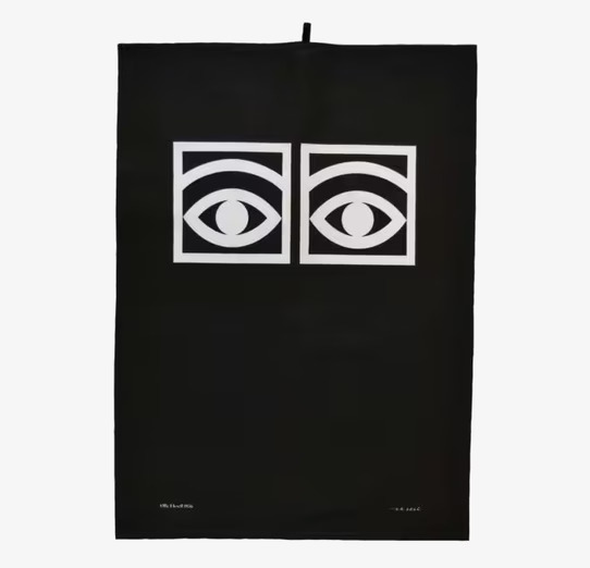 Kökshandduk Ögon Cacao Svart från Olle Eksell i svart tyg