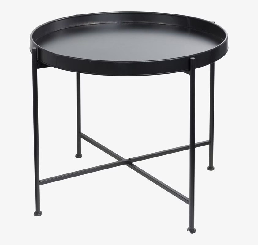 Brickbord Svart Ernst från Ernst med svartmålad yta och metallben