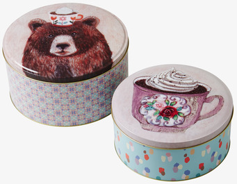 Bild av charmigt plåtburksset med lekfull design