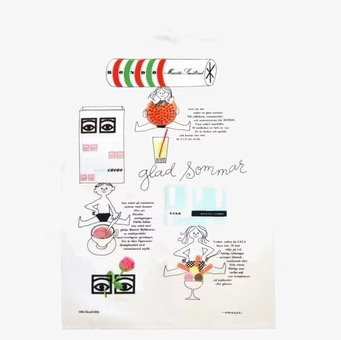 Kökshandduk Chocolate Box från Olle Eksell med retrodesign