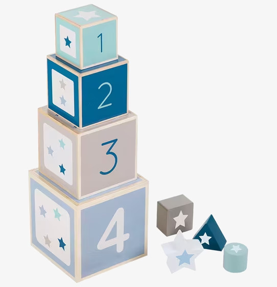 Stapeltorn - Mixed Stars från Little Dutch med kuber och former