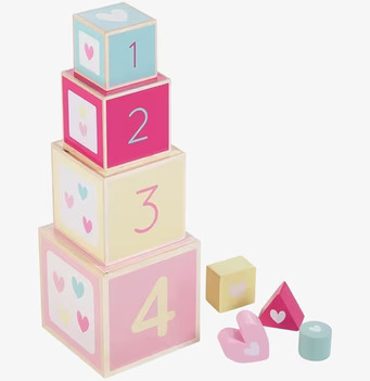 Stapeltorn - Pink Blossom från Little Dutch, pedagogisk leksak