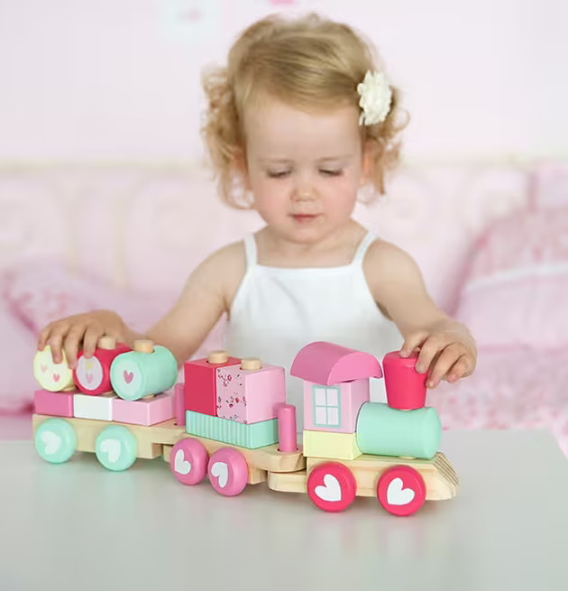 Leksakståg - Pink Blossom från Little Dutch i pastellfärger