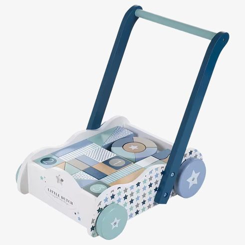 Lära-Gå-Vagn Mixed Stars från Little Dutch med klossar