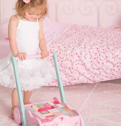 Lära-Gå-Vagn - Pink Blossom från Little Dutch i barnrum