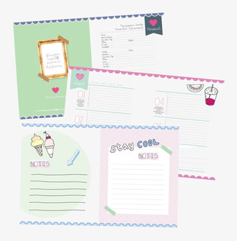 School Agenda 16/17 från Rice med färgglatt och lekfullt omslag