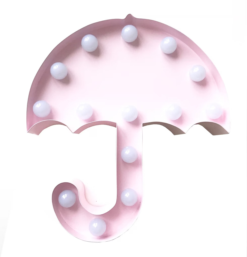 Paraply LED-Lampa Rosa från Familyroom, dekorativ och söt