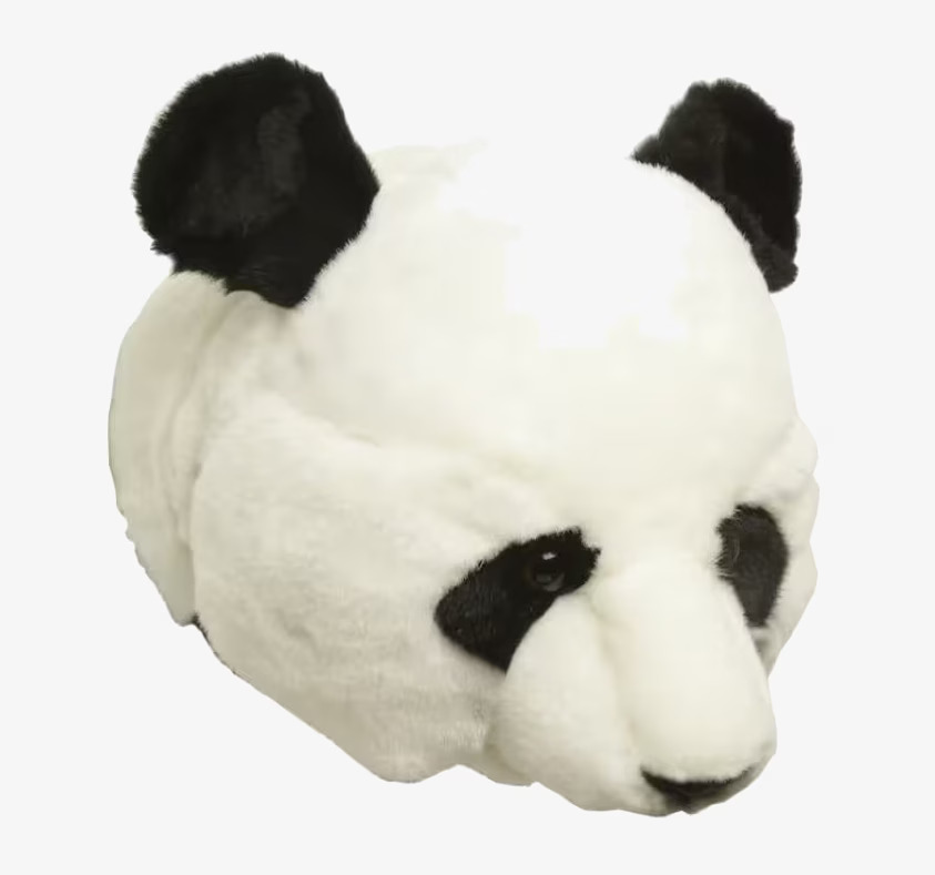 Djurhuvud Panda från Brigbys, realistiskt och dekorativt