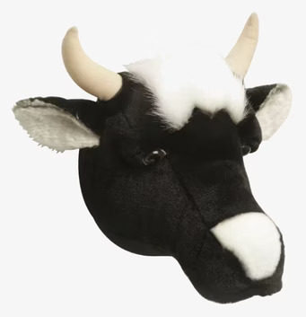 Djurhuvud Ko från Brigbys, dekorativt kohuvud med charm