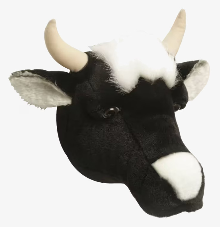 Djurhuvud Ko från Brigbys, dekorativt kohuvud med charm
