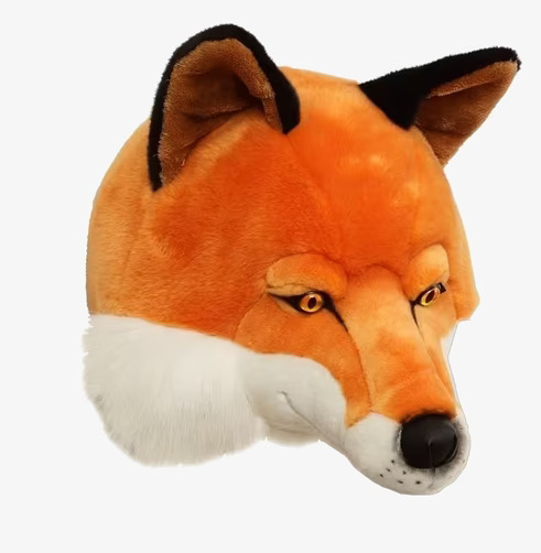 Djurhuvud Räv från Brigbys med realistiska detaljer och uttryck