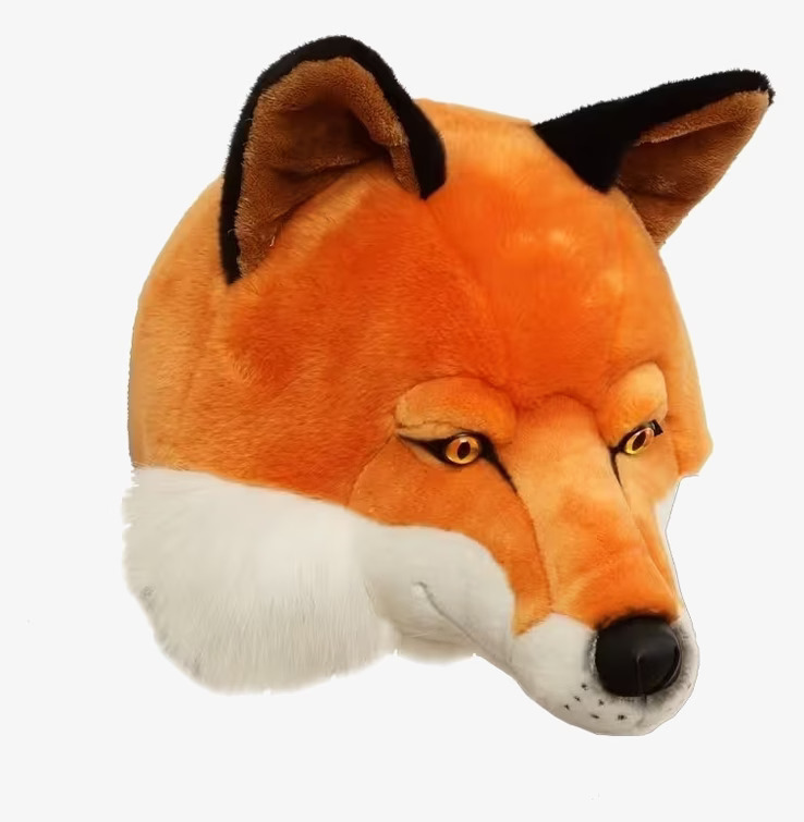 Djurhuvud Räv från Brigbys med realistiska detaljer och uttryck