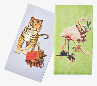 Lunchservetter 20-Pack från Rice med lekfulla djurmotiv