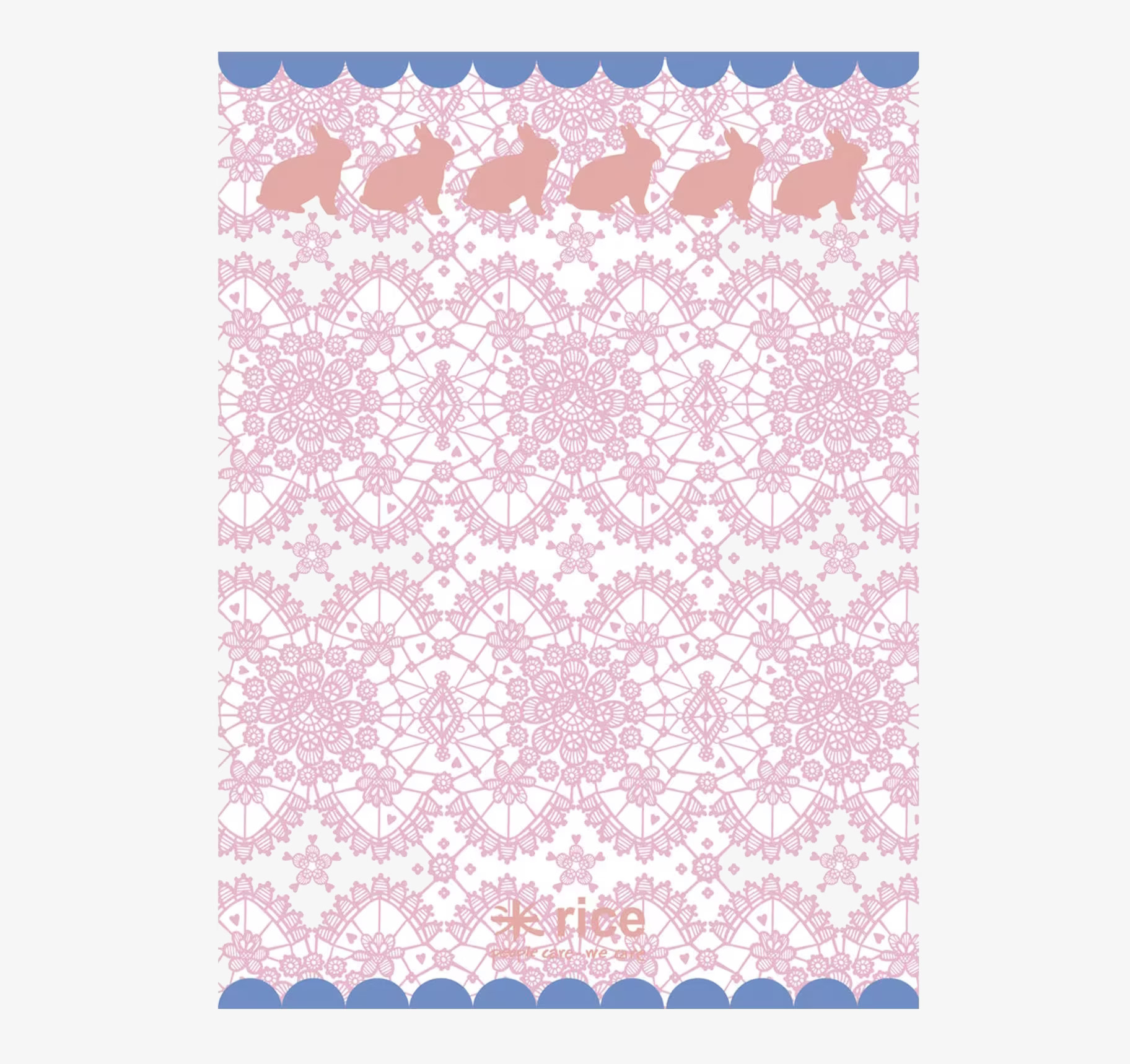 School Agenda 16/17 från Rice med rosa mönster och kaniner