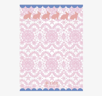 School Agenda 16/17 från Rice med rosa mönster och kaniner