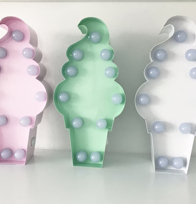 Glass LED-Lampa Mint från Familyroom, tre lampor på rad