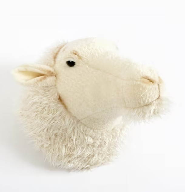 Djurhuvud Får från Brigbys, detaljerad väggprydnad